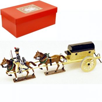 Ambulance de Larrey, 2 chevaux, en coffret rouge